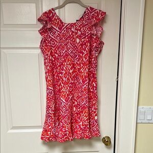 Tommy Hilfiger Pink and Orange Patterned Dress